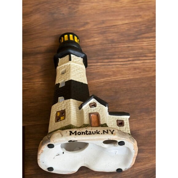 Ceramic Hand-Painted Montauk NY Lighthouse Figurine - Picture 8 of 8